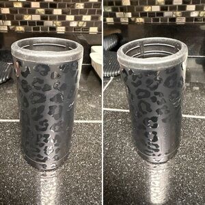 Brumate Leopard Print Black SlimCan Koozie
